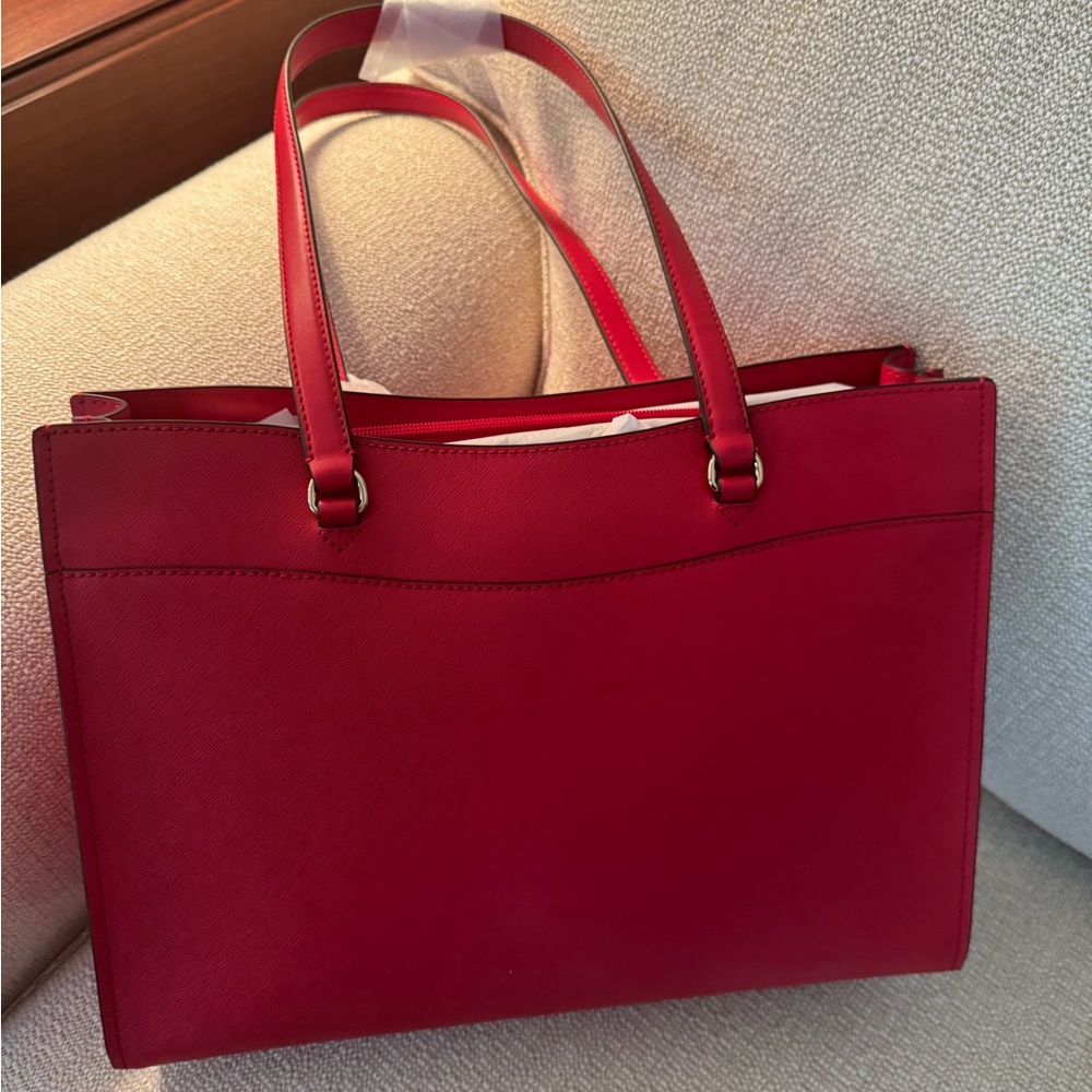 Michael Kors Vibrant Red Tote Bag - Picture 2 of 3